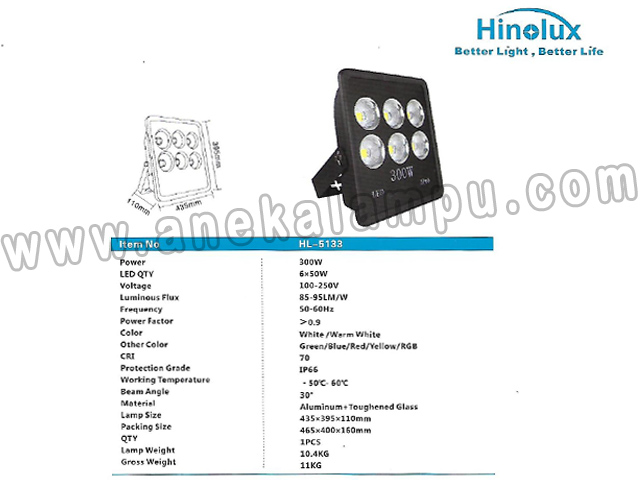 Lampu Sorot LED 300 Watt HL-5133